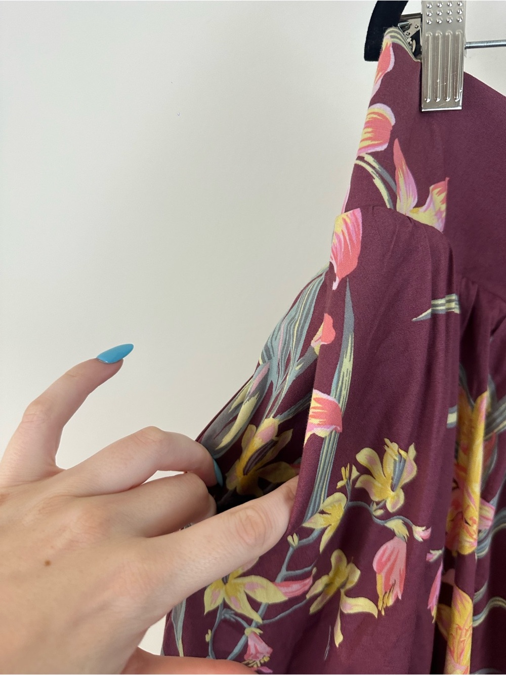 Torrid Womens Purple Mauve Tropical Floral Print Tiered Midi Skirt 3X - Picture 5 of 6